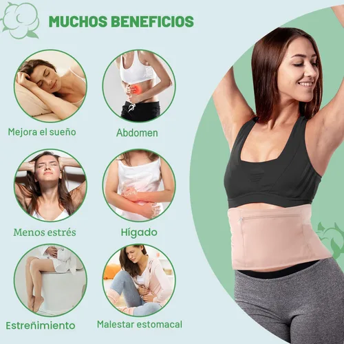 Miniatura 3 de DEROWN Paquetes de aceite de ricino para desintoxicación del hígado, menos desorden hechos de franela de algodón orgánico y PUL impermeable, kit