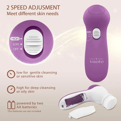 Miniatura 6 de Cepillo de Limpieza Facial Exfoliante para el Rostro Limpiador Exfoliante para el Cuidado de la Piel Lavado para Mujeres Niñas Exfoliante Eléctrico