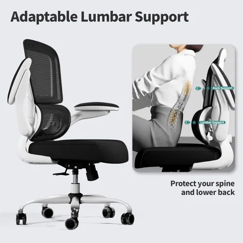 Miniatura 7 de TRALT Silla de oficina – Silla de escritorio ergonómica con soporte lumbar ajustable, silla de computadora de malla, sillas ejecutivas para oficina
