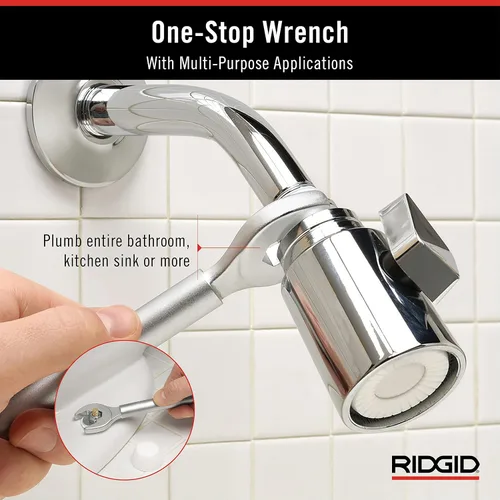 Miniatura 4 de RIDGID 27023 - Modelo 2002 Llave 2 en 1 One Stop para topes de ángulo, topes rectos y acoplamientos de compresión