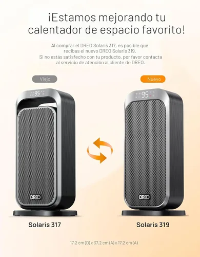 Miniatura 8 de Dreo Calentador de espacio silencioso, calentadores portátiles de 1500 W para uso en interiores con control remoto, oscilación de 70°, cerámica PTC