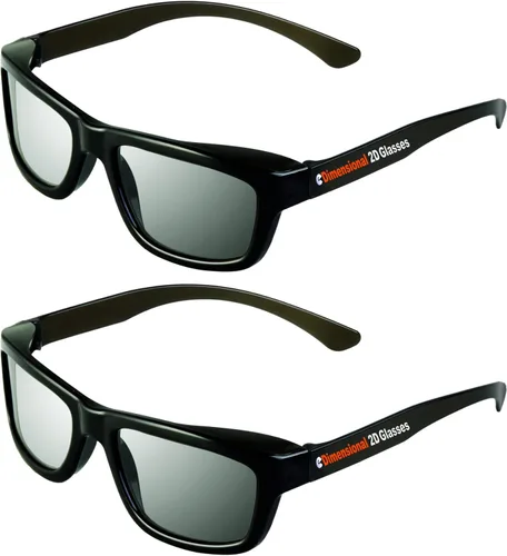 Miniatura 3 de Paquete de 2 gafas 2D – Convierte las películas 3D de nuevo en 2D 2 pares para Sony, LG, Vizio TV y con todos los demás televisores pasivos 3D