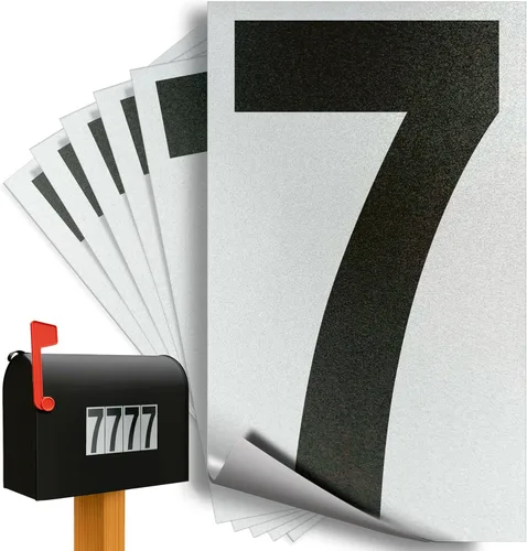 Miniatura 20 de iSYFIX Calcomanías de vinilo negro número 0 (Zero) – Paquete de 6 calcomanías de 1.5 pulgadas – Calcomanías de alta calidad, fondo reflectante