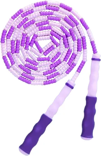 Miniatura 9 de Cuerda de saltar para niños, niñas y niños, cuerdas de saltar suaves con cuentas, cuerda de saltar ajustable, cuerda segmentada sin enredos