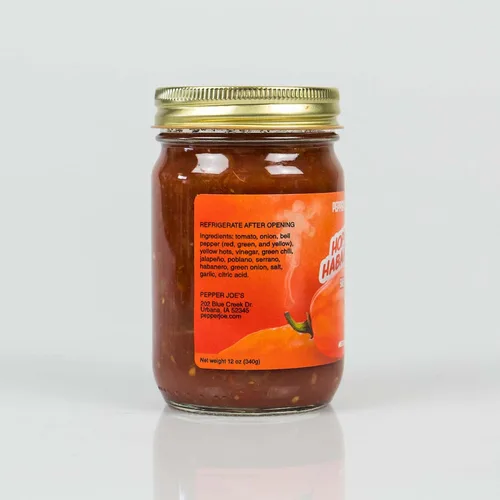 Miniatura 3 de Pepper Joe's Salsa Habanero Fiery - Salsa habanero asada picante gourmet con pimientos frescos - Tarro de 12 onzas de salsa picante