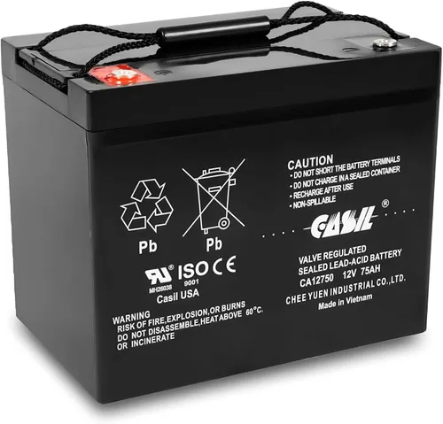 Miniatura 8 de Casil Batería AGM SLA de 12V 33Ah – Paquete de 2 – Compatible con Pride Mobility Jazzy Select, Jazzy 1103 Ultra, Select Elite y sillas de ruedas