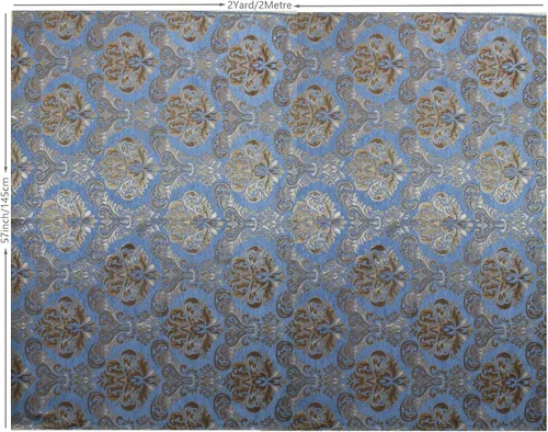Miniatura 4 de TinaKim Tela de Tapicería Floral, Jacquard Damasco de Chenilla, para Recubrir Sillas de Muebles y Sofás (Azul, 2 Yardas)