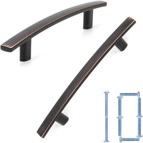 Miniatura 43 de KOOFIZO Paquete de 20 tiradores de bronce aceitado de 3 pulgadas para gabinetes de cocina, manijas de bronce frotado para gabinetes de cocina
