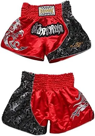 Miniatura 6 de FLUORY - Pantalones cortos de Muay Thai para artes marciales mixtas, kickboxing, entrenamiento, combate en jaula