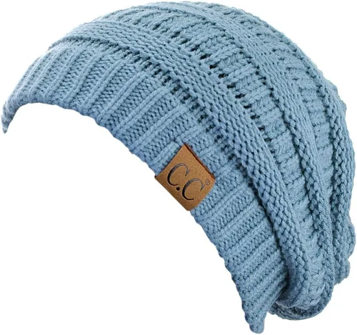 Miniatura 96 de C.C Trendy Warm Chunky Soft Stretch Cable Knit Beanie