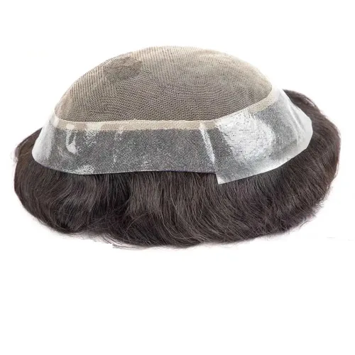 Miniatura 3 de Toupee - Pelucas de cabello humano para hombre, tupé europeo virgen, unidades de cabello humano ondulado, peluca para hombre, sistema de reemplazo