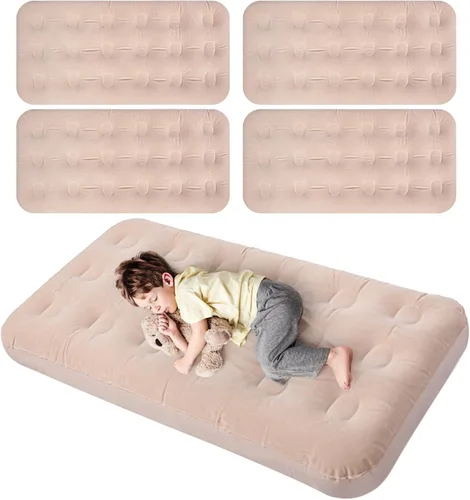 Geetery Colchón de aire inflable para niños pequeños, cama inflable de 55 x 27.6 x 8.7 pulgadas, plegable, cómoda, con kit de parches, colchones