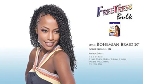Miniatura 3 de Trenza Bohemia de 20 pulgadas de Freetress, trenzado sintético a granel de pelo, largo, 2