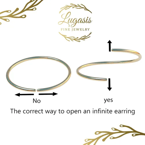 Miniatura 7 de Aretes de ópalo de calibre 20, aretes de aro de oro de 14 quilates, aretes de aro de oro de 0.354 in, aretes de piercing helix