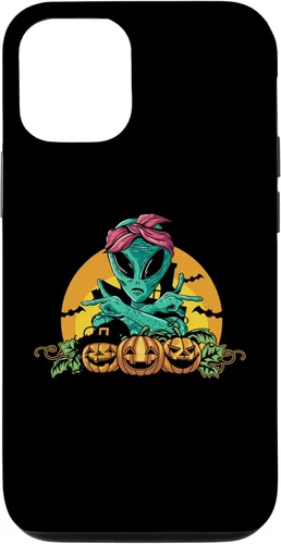 iPhone 13 Pro Alien Peace Sign Halloween Costume Pumpkin Men Women Kids Case