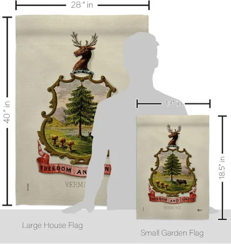 Miniatura 2 de Americana Home & Garden Coat of arms Vermont Garden House Flag Kit Americana States American Territories Republic Country Particular Area Decoration