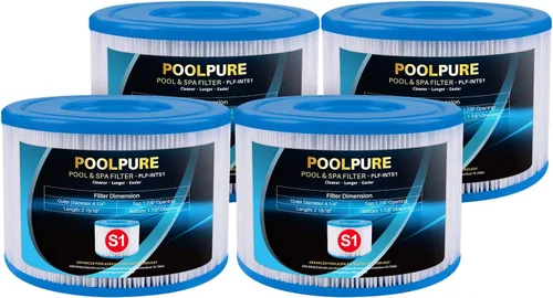 POOLPURE Filtro para bañera de hidromasaje, 29001E, filtro PureSpa tipo S1, filtro de spa 11692, cartuchos de piscina fáciles de configurar para