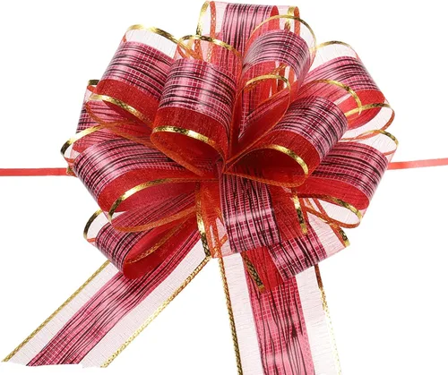 Miniatura 11 de MECCANIXITY 20 lazos grandes de 7 pulgadas para envolver regalos, cinta de organza color blanco crema para cestas de boda, regalos de fiesta
