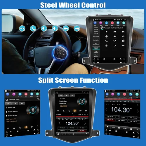 Miniatura 6 de Audio de alta fidelidad + ecualizador: Android 13 para Chevrolet Chevy Cruze J300 2009-2015 Radio estéreo para automóvil, 2G+64G 9.7 pulgadas