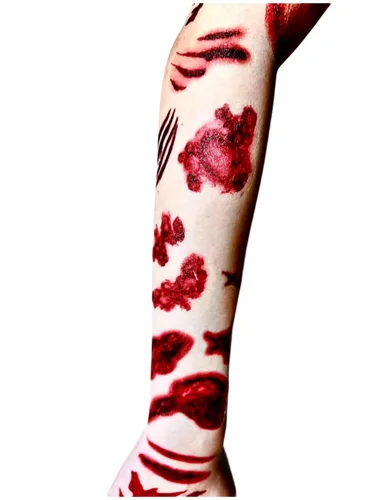 Miniatura 2 de Tatuajes temporales de cicatriz de Halloween, impermeable, 3D, para fiesta de zombies, tatuaje temporal, simulación realista de herida de sangre