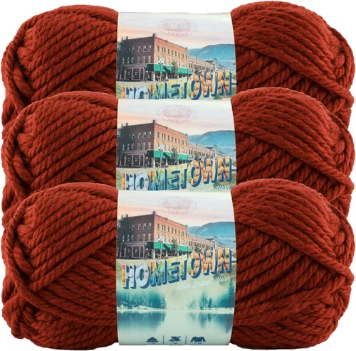 Miniatura 49 de Lion Brand Yarn Hometown - Ovillo de lana súper voluminoso para tejer, ganchillo y manualidades, 1 unidad, Phoenix Azalea