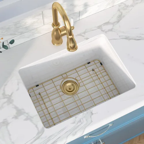 Miniatura 8 de Sarlai White Undermount/Drop In Kitchen Sink 24 x 18 Inch Laundry Sink 11 Inch Extra Deep White Fireclay Ceramic Single Bowl Dual-mount Utility