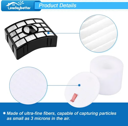 Miniatura 4 de Leadaybetter NV752 AZ1002 Filtro de repuesto para Shark Rotator Powered Lift Away Vacuum AZ1002 NV650 NV651 NV652 NV750 NV750W NV751 NV752 AX950