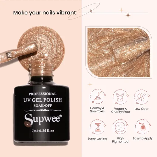 Miniatura 6 de Juego de esmalte de uñas magnético de ojo de gato, 12 colores, esmalte de uñas de ojo de gato 9D, brillo holográfico, esmalte de gel magnético, Gel