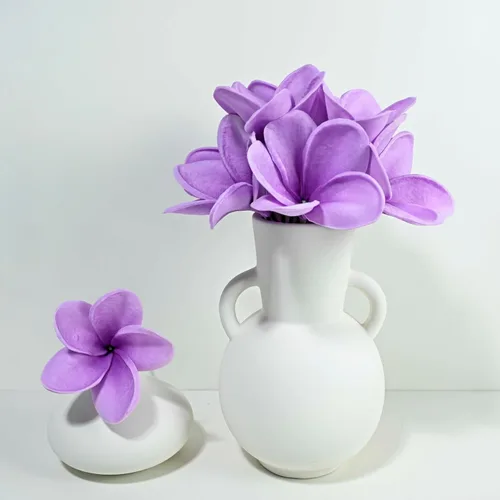 Miniatura 47 de Regalos de Cumpleaños para Mujeres 8pcs Flores Rosa Claro PU Tacto Real Flores Regalos para Mujeres para Navidad Flores Artificiales para Bricolaje