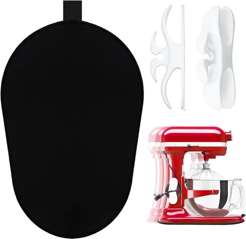 Miniatura 12 de Tapete deslizante para batidora de pie Kitchenaid con organizadores de cable flexible para electrodomésticos KitchenAid de 4.5 a 8 cuartos de galón