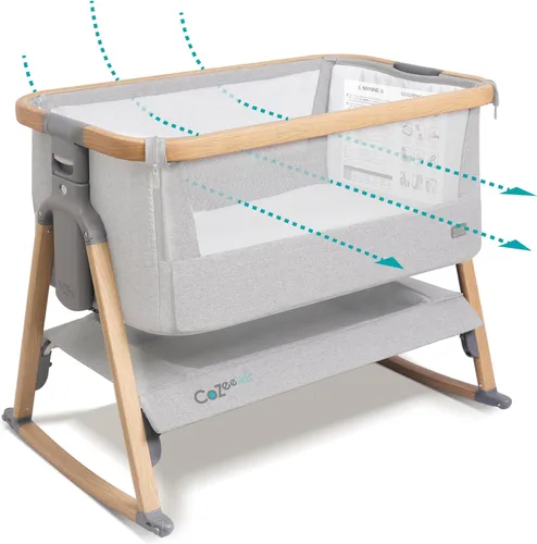 Miniatura 16 de Tutti Bambini CoZee® Moisés y Cuna de Cabecera 2 en 1 para Bebé - Moisés de Cabecera de Plegado Rápido, Cuna para Bebé con 6 Alturas de Colchón