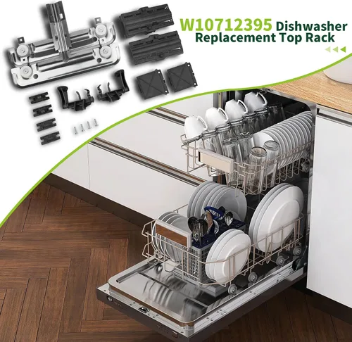 Miniatura 6 de W10712395 - Estante superior de repuesto para lavavajillas Kenmore Kitchenaid Whirlpool, repuesto W10350375 PS10065979 AP5957560. WDT730PAHZ0