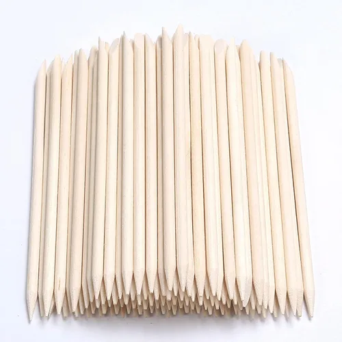 Miniatura 3 de 100 palitos de madera naranja para uñas, removedor de cutículas de doble cara, herramienta de manicura y pedicura para manicura y pedicura