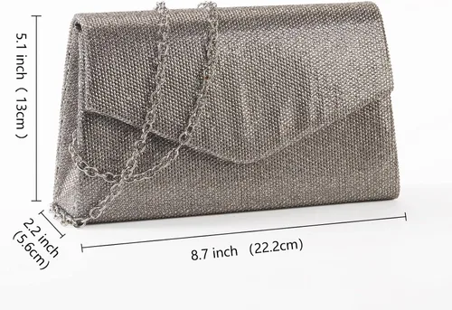 Miniatura 7 de GEGELE Bolsas de noche brillantes para mujer, bolso de mano con diamantes de imitación para fiesta, graduación, boda