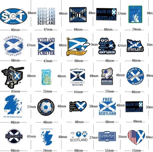 Miniatura 8 de 63 calcomanías de grafiti de Escocia para botellas de agua, portátil, maleta, álbumes de recortes, calcomanías de instrumentos musicales