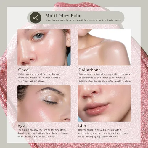 Miniatura 6 de bayfree Bálsamo Multi Glow, Rubor en Crema para Mejillas, Bálsamo de Rubor para Maquillaje Facial, Acabado Radiante, Hidratante, Cremoso, Ligero