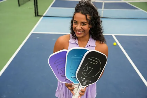 Miniatura 5 de GAMMA Rainmaker - Paleta de pickleball ligera, grande, cara de fibra de carbono de microcuentas para mayor giro y control, peso de giro Negro