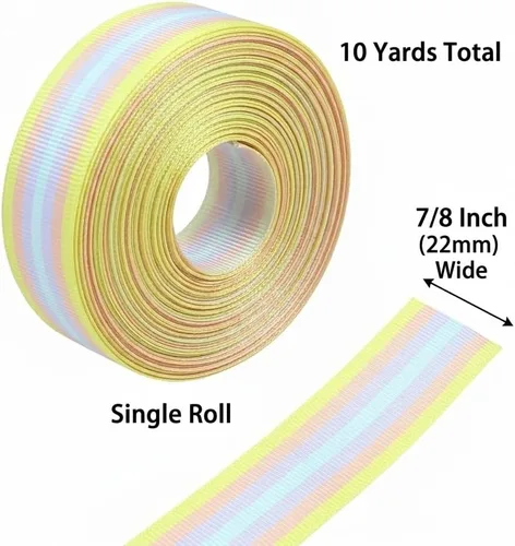 Miniatura 2 de LGBTQ Rayas LGBTQ Impreso 7/8 Pulgadas Cinta Grosgrain Blanca Gay Pride Cheer 10 Yardas
