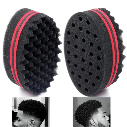 Esponja mágica de peluquero para ondas, rastas, bobinas, rizado afro como herramienta para el cuidado del cabello, 2.8 pulgadas de diámetro de
