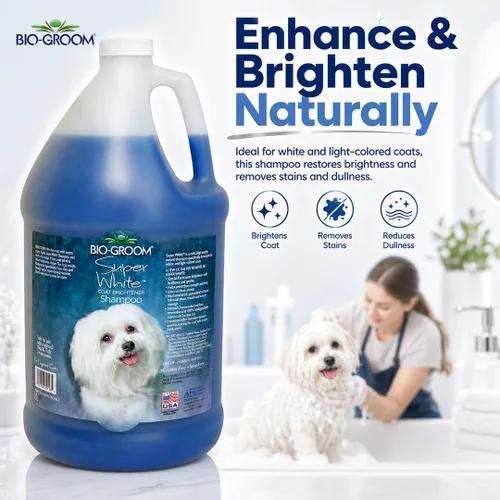 Miniatura 2 de Bio-Groom Champú súper blanqueador para perros, champú blanqueador para mascotas, suministros de baño para perros, lavado de cachorros, suministros