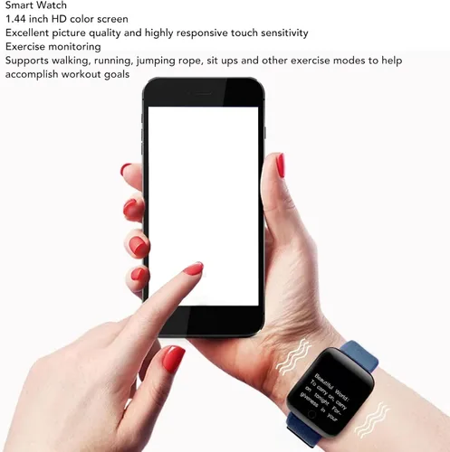 Miniatura 4 de Reloj inteligente para hombres y mujeres, pulsera inteligente de seguimiento de actividad física, pantalla táctil de 1.44, monitor de sueño
