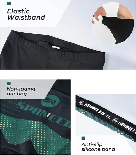 Miniatura 3 de sponeed Pantalones cortos de ciclismo para hombre, pantalones acolchados para ciclismo, ropa de ciclismo