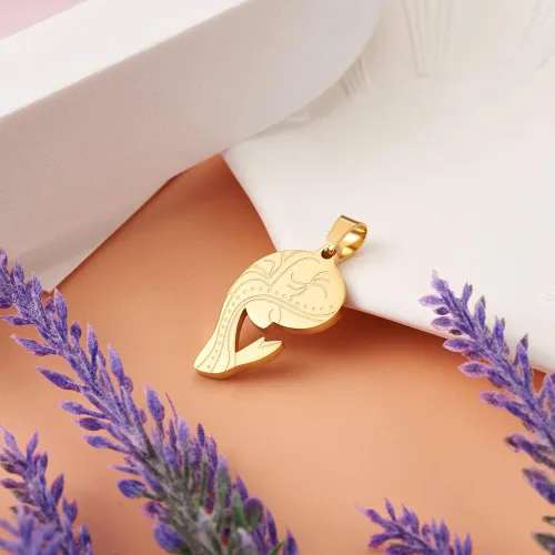 Miniatura 6 de 1 colgante de acero inoxidable 304 de Virgen María, chapado en iones dorados, dijes planos de Nuestra Señora María para hacer pulseras, collares