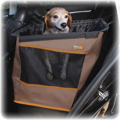 Miniatura 14 de K&H Buckle N Go - Asiento de automóvil para perros pequeños, tela impermeable, laterales de malla transpirable, correa de cinturón de seguridad
