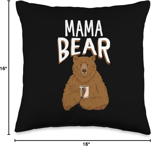 Miniatura 4 de Mama Bear Almohada de 16 x 16 pulgadas, multicolor