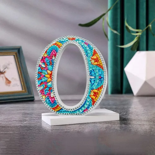Miniatura 20 de YOYA Letras de Artesanía de Madera con Arte de Diamantes 5D de 6 Pulgadas para Decoración de Pared, Kits de Arte de Diamantes de Letras de A