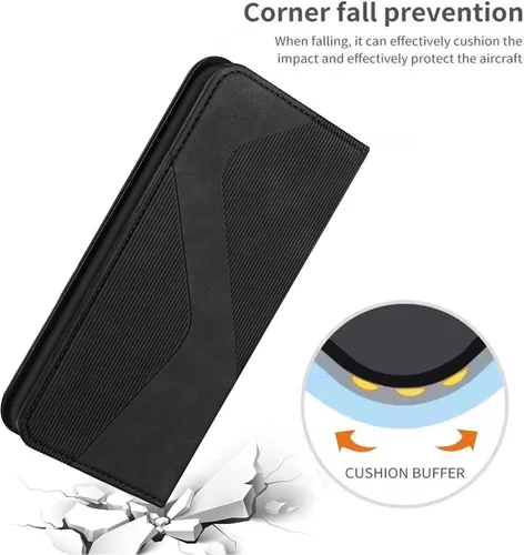 Miniatura 5 de IVY Poco X3 Funda Billetera Para Poco X3, Cartera De Atracción Magnética En Forma De S Funda De Teléfono Flip Cover (Skin Touch Feeling) Para Xiaomi