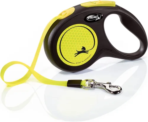 Miniatura 14 de FLEXI Correa Retráctil Giant Tape para Perros Medianos de Hasta 55 libras – 26 pies, Negro Correa para Caminar Mascotas Sin Enredos con Freno
