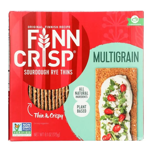 Miniatura 11 de Finn Crisp Pan de centeno crujiente con alcaravea 7 oz Delicadamente delgadas, crujientes y planas rebanadas de centeno con alcaravea Autentico