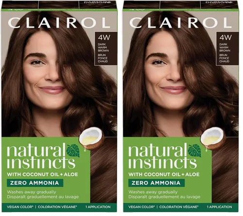 Miniatura 70 de Clairol Natural Instincts Tinte Demipermanente para el Cabello, 4RV Color de Cabello Borgoña Oscuro, Paquete de 3 4RV Borgoña oscuro